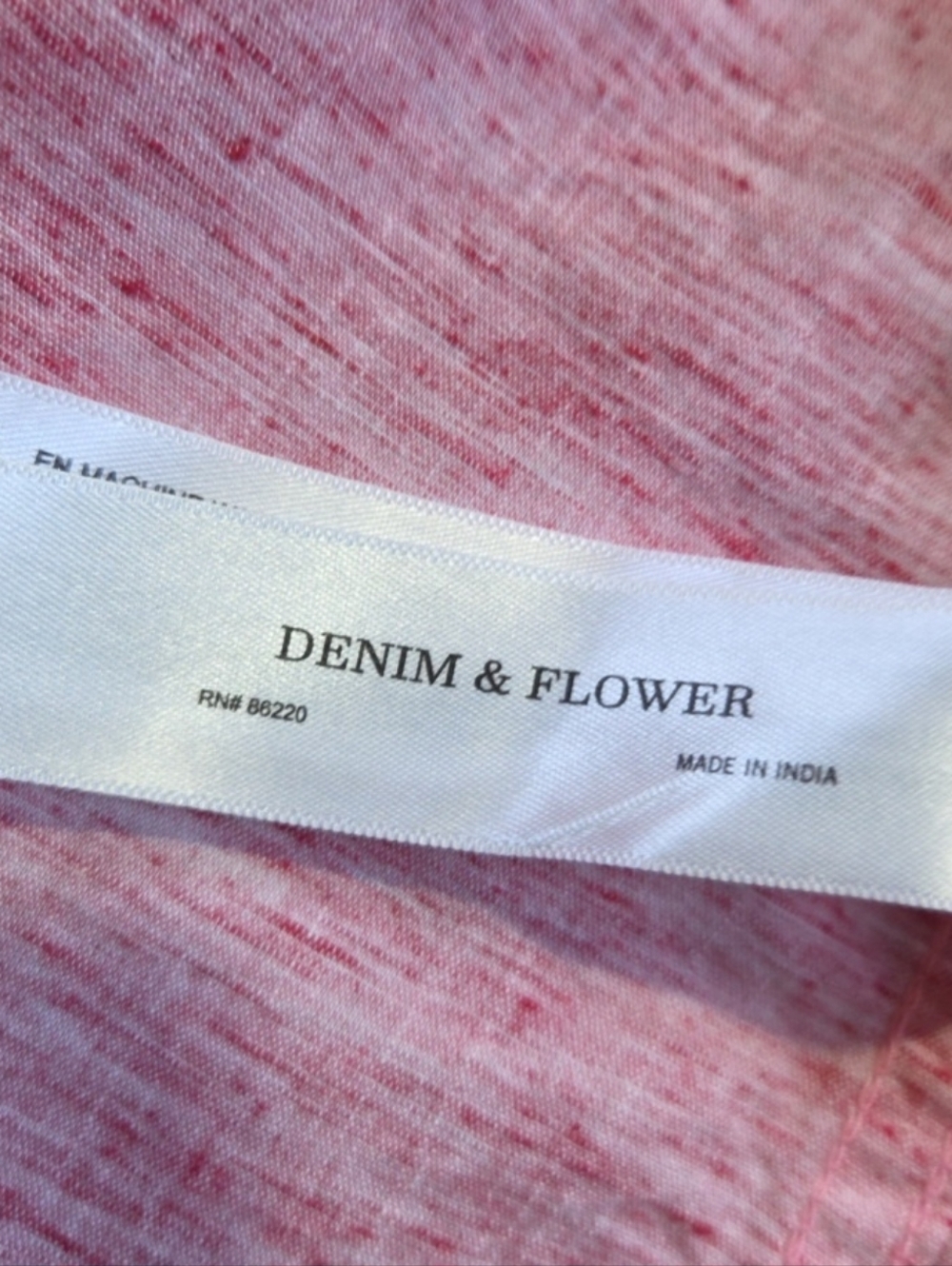 Denim & Flower Men's Large Button Up Shirt Ricky Singh Light Pink Cotton Blend - Picture 3 of 14